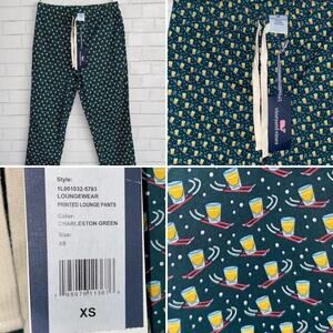 New $99 Vineyard Vines Charleston Green Ski Shot Lounge Pant XS NWT
